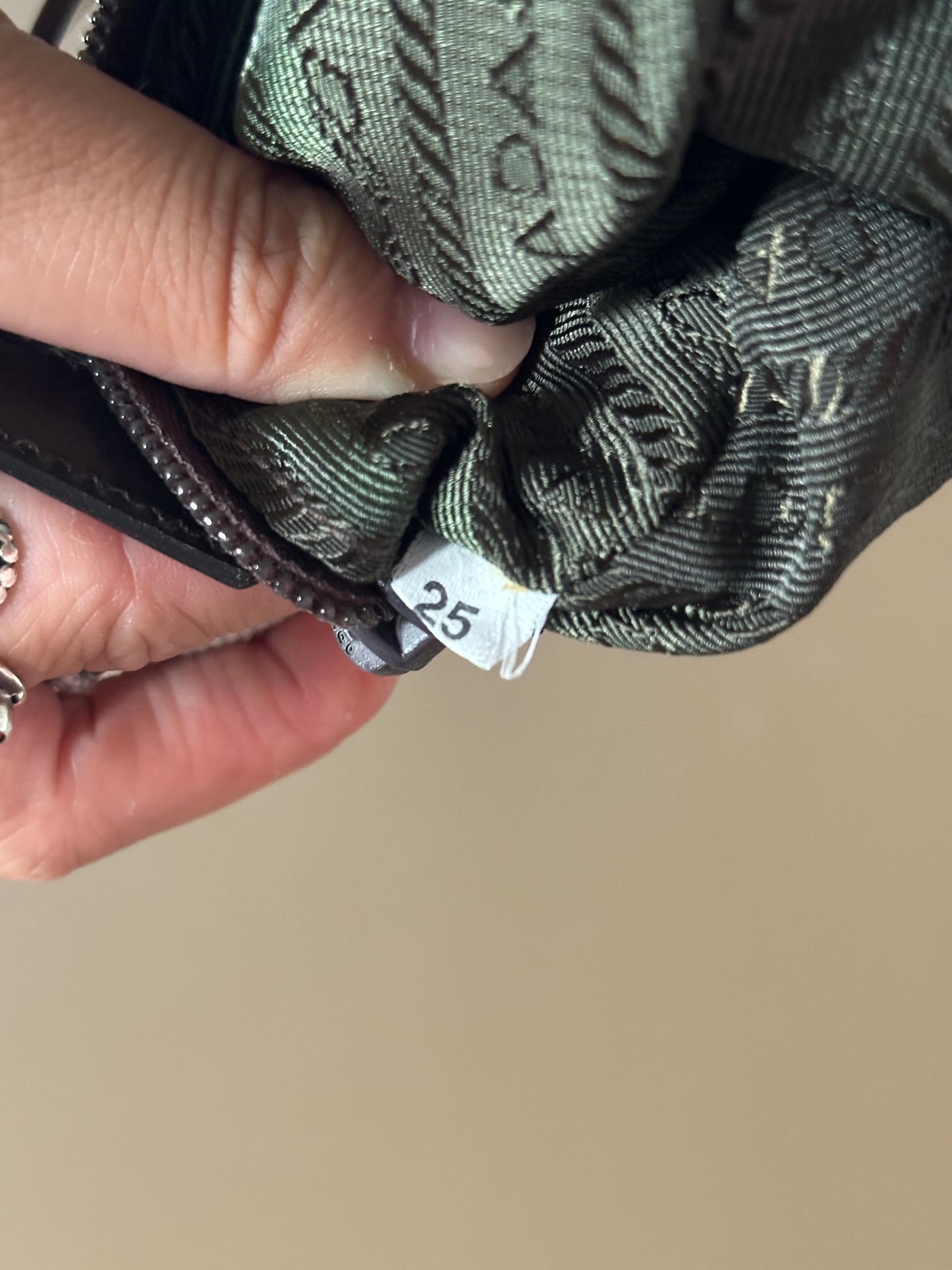PRADA Rare Light Denim Canvas Crescent Shoulder Bag