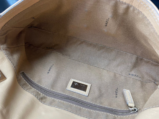(Coming Soon) RARE Fendi Light Khaki Lambskin Baguette Shoulder/Crossbody Bag