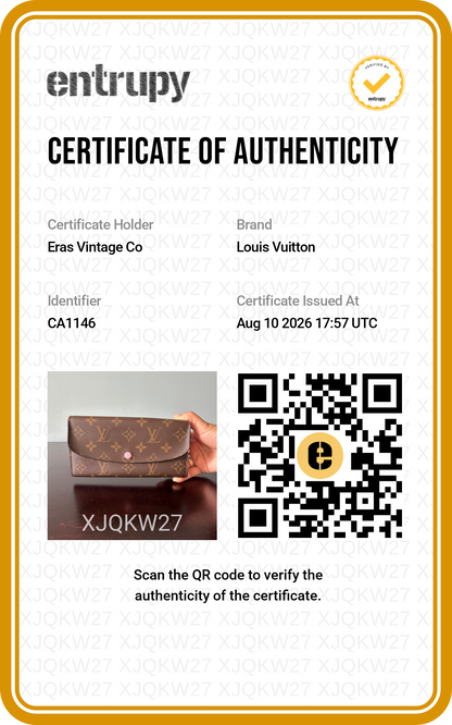 Louis Vuitton Emilie Monogram Wallet (Pink Button & Interior)