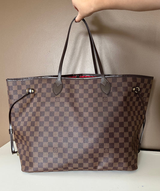 Louis Vuitton Damier Ebene Neverfull GM Tote
