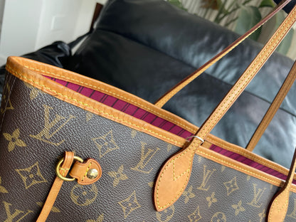 (Coming Soon) Louis Vuitton Monogram Neverfull MM Tote Pivoine/Fuschia