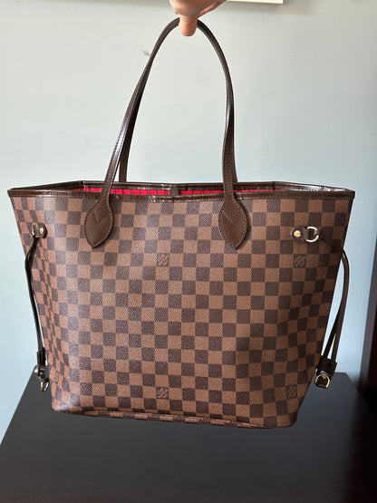 Louis Vuitton Damier Ebene Neverfull MM Tote