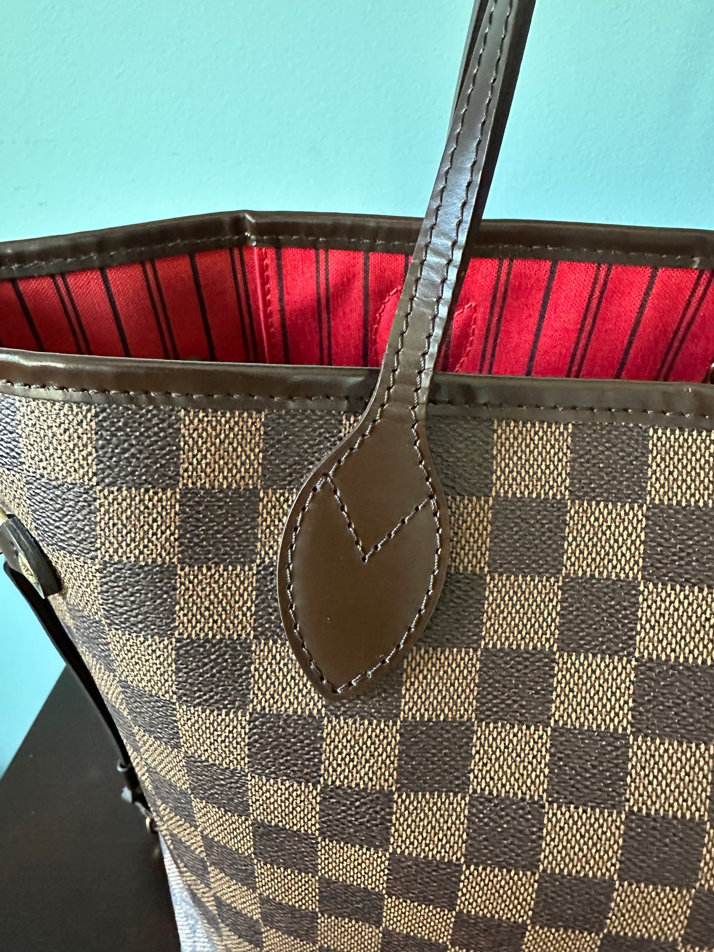 Louis Vuitton Damier Ebene Neverfull MM Tote