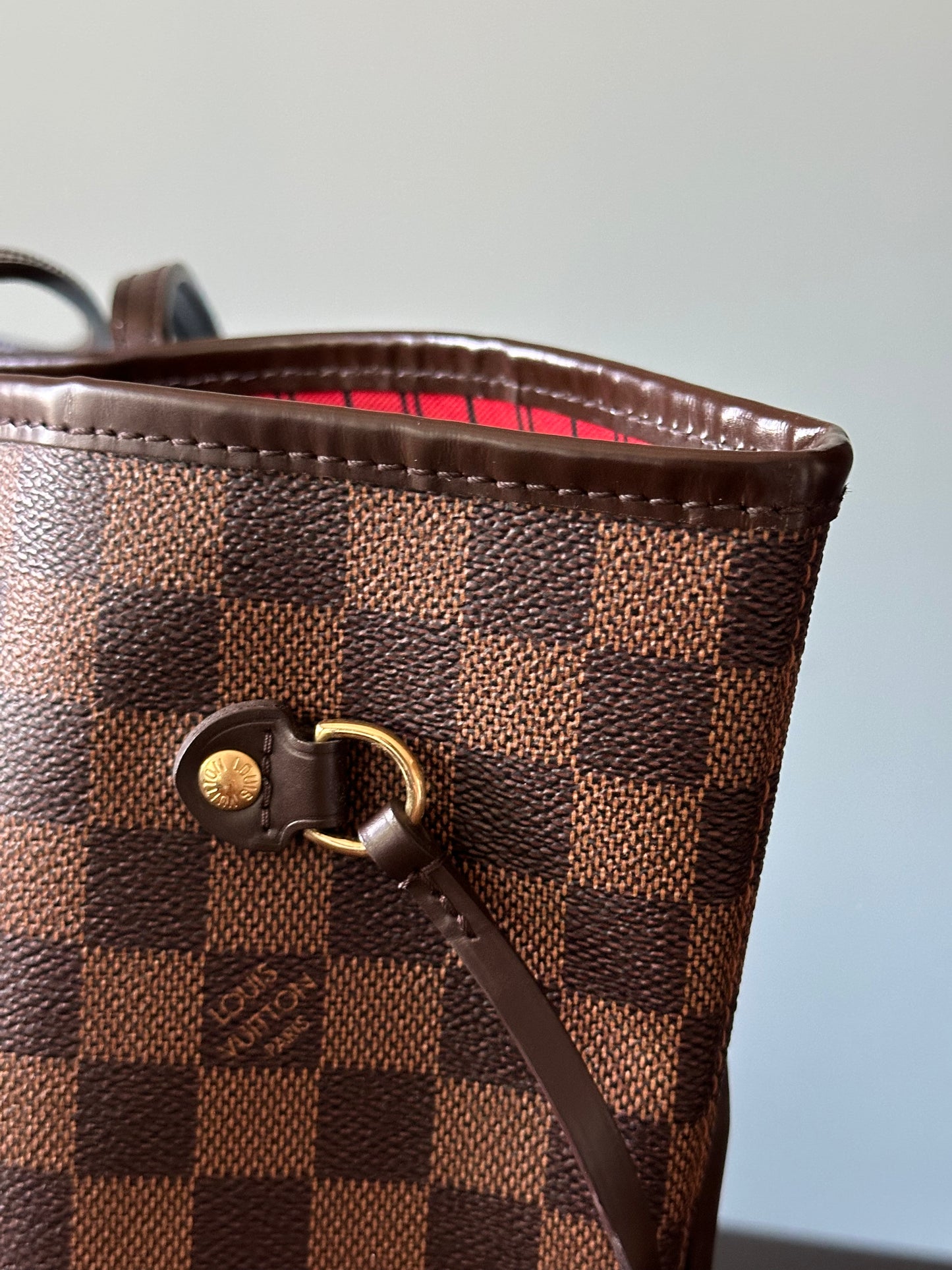 Louis Vuitton Damier Ebene Neverfull MM Tote