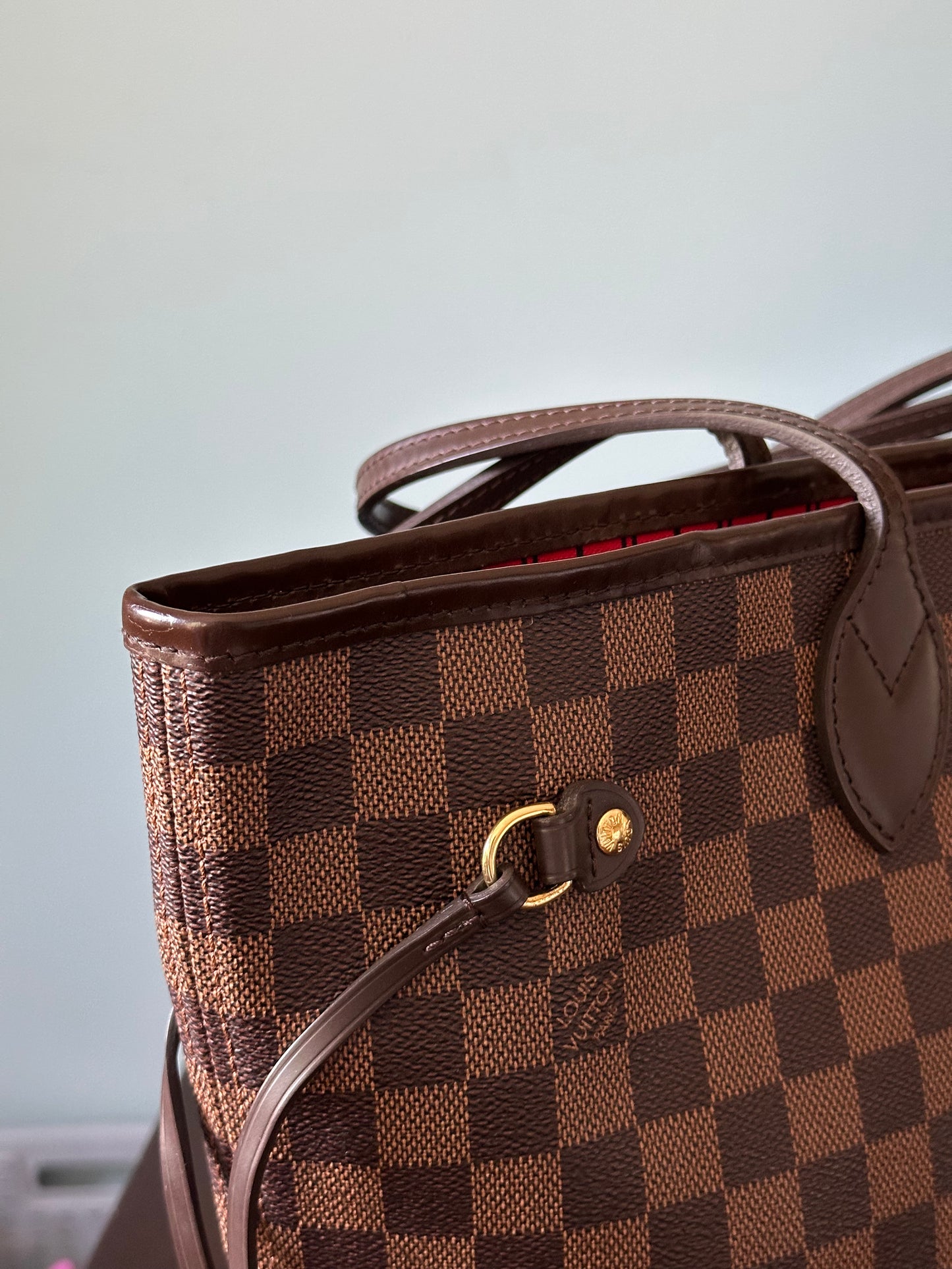 Louis Vuitton Damier Ebene Neverfull MM Tote