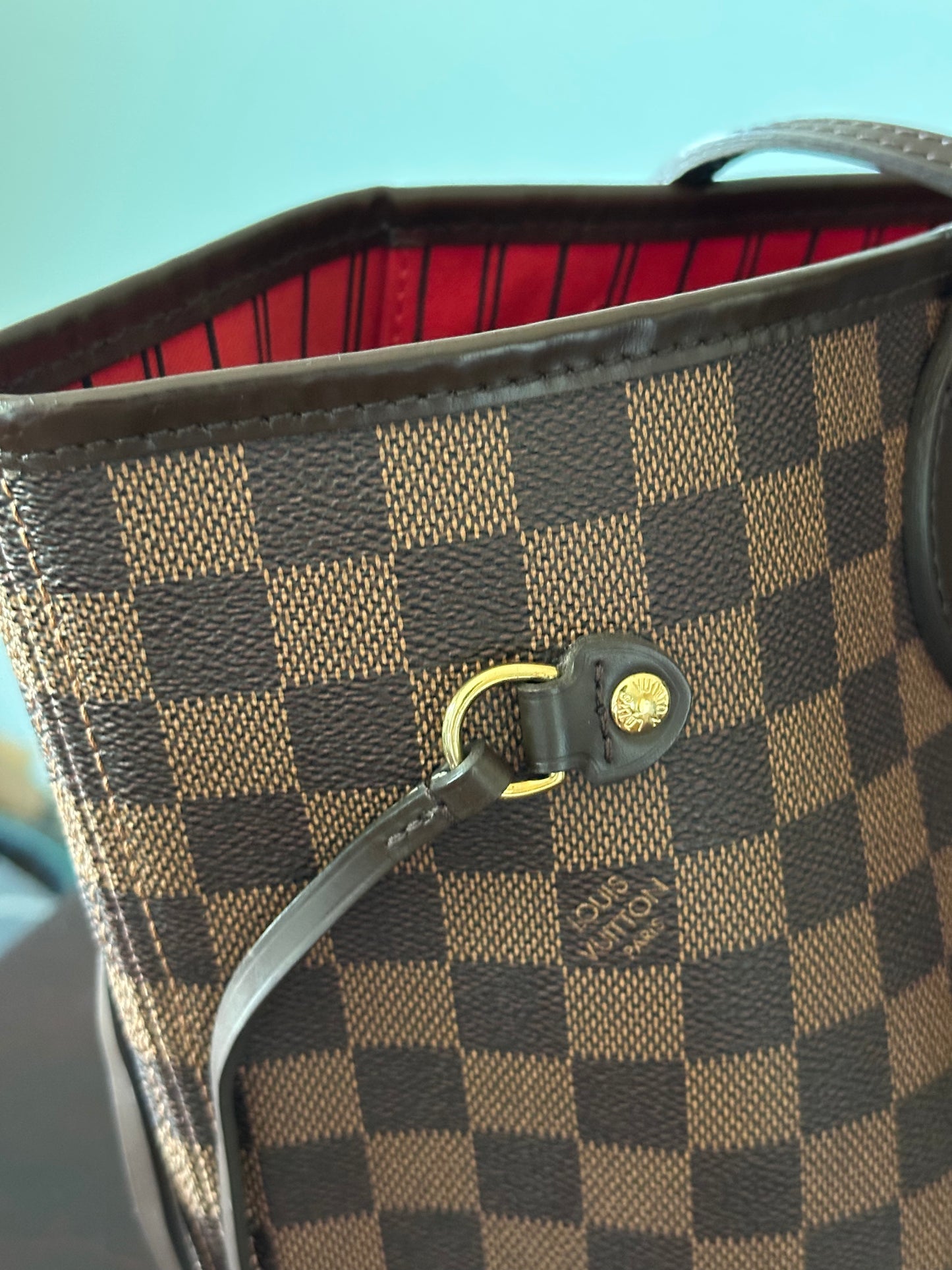 Louis Vuitton Damier Ebene Neverfull MM Tote