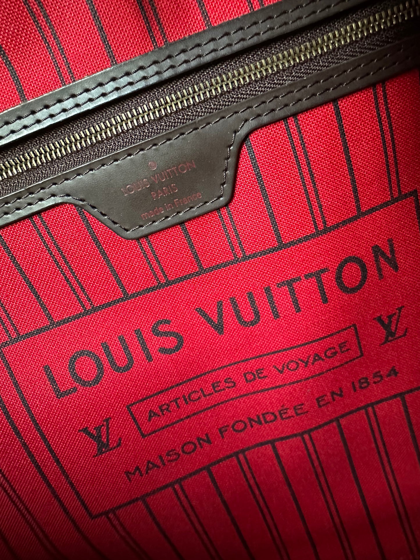 Louis Vuitton Damier Ebene Neverfull MM Tote