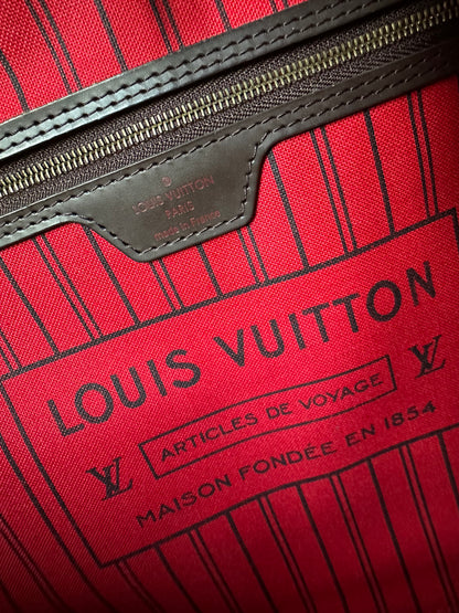 Louis Vuitton Damier Ebene Neverfull MM Tote