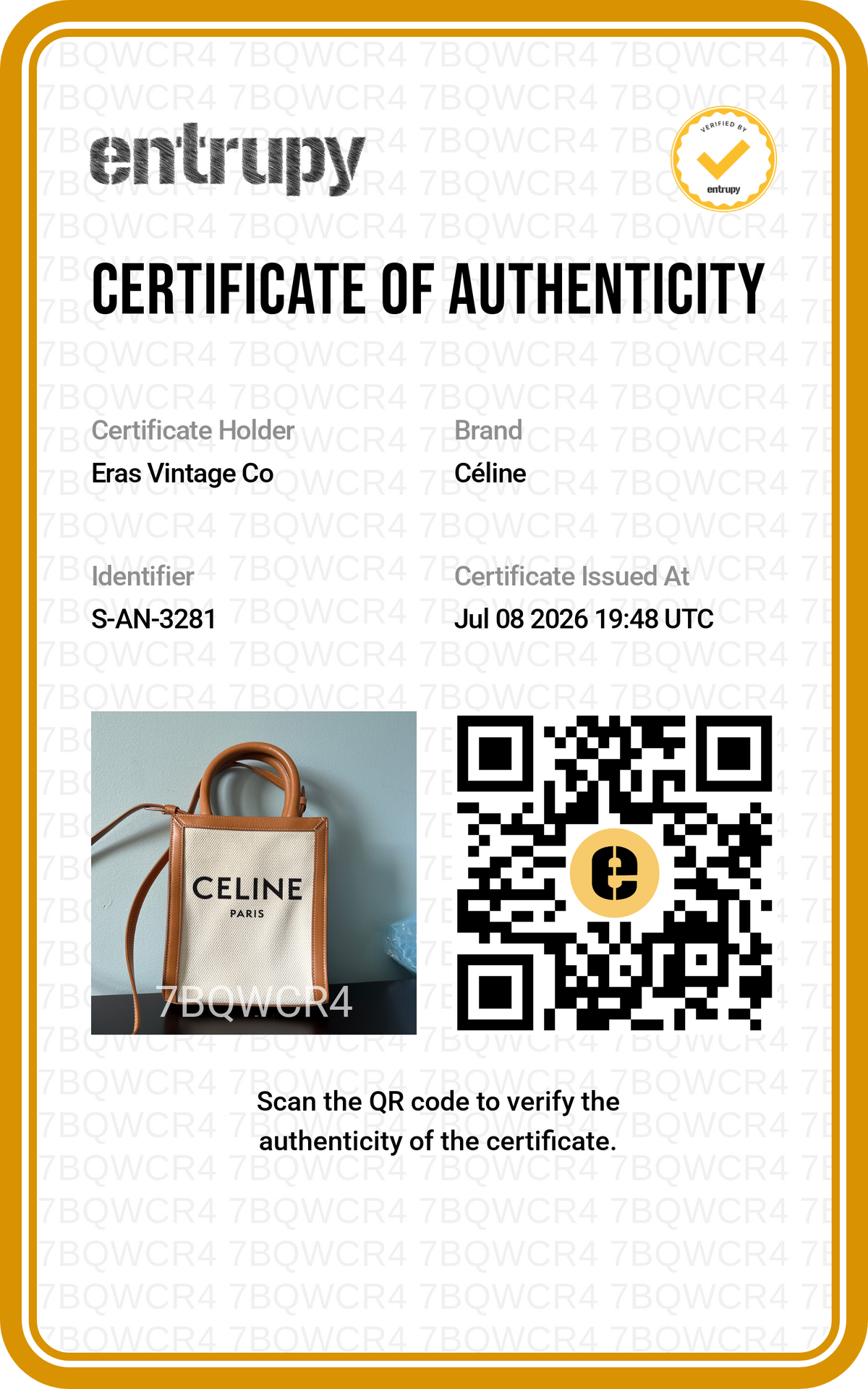 Celine Vertical Cabas Canvas with Leather Mini Tote Bag