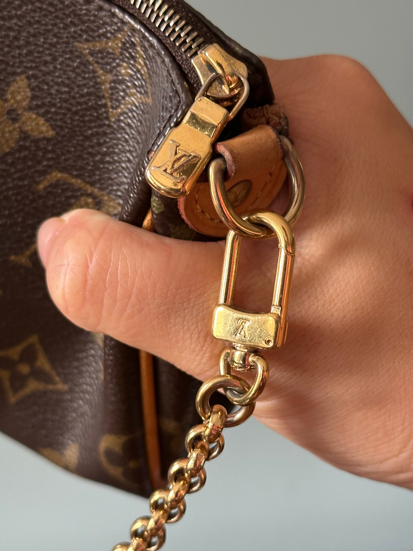 Louis Vuitton Monogram Pochette Eva Shoulder Crossbody Bag