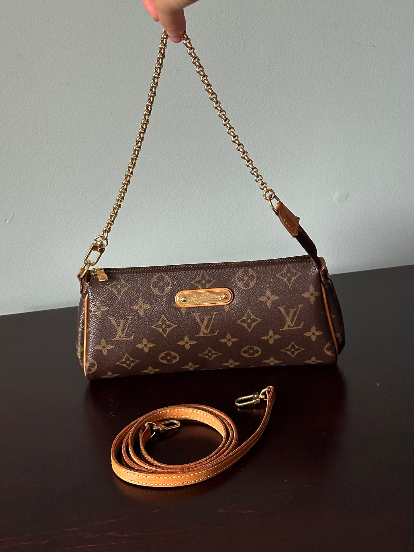 Louis Vuitton Monogram Pochette Eva Shoulder Crossbody Bag