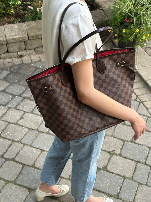 Louis Vuitton Damier Ebene Neverfull MM Tote