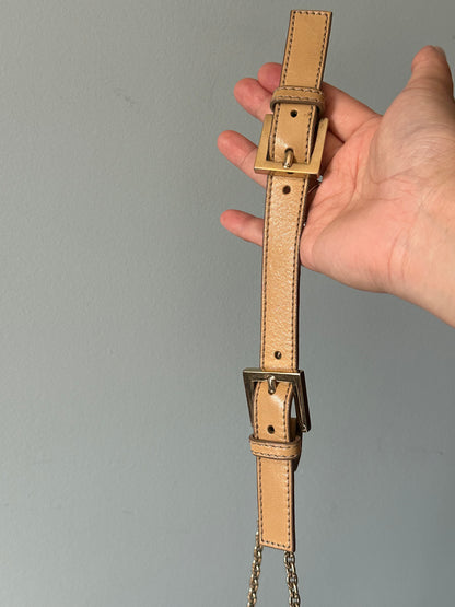 Fendi Lambskin Sand Beige Baguette Convertible Bag