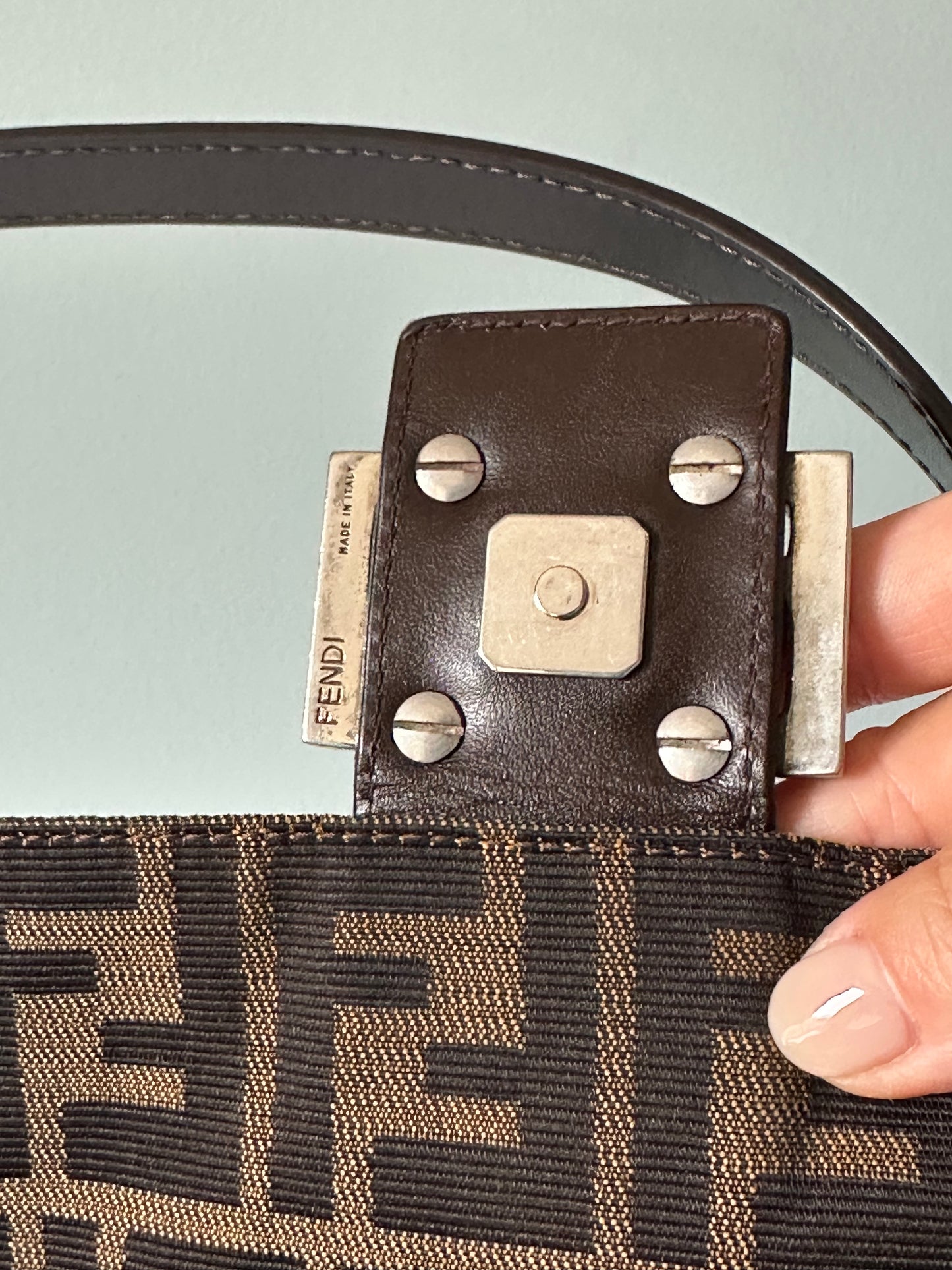 Fendi Zucca Baguette Bag