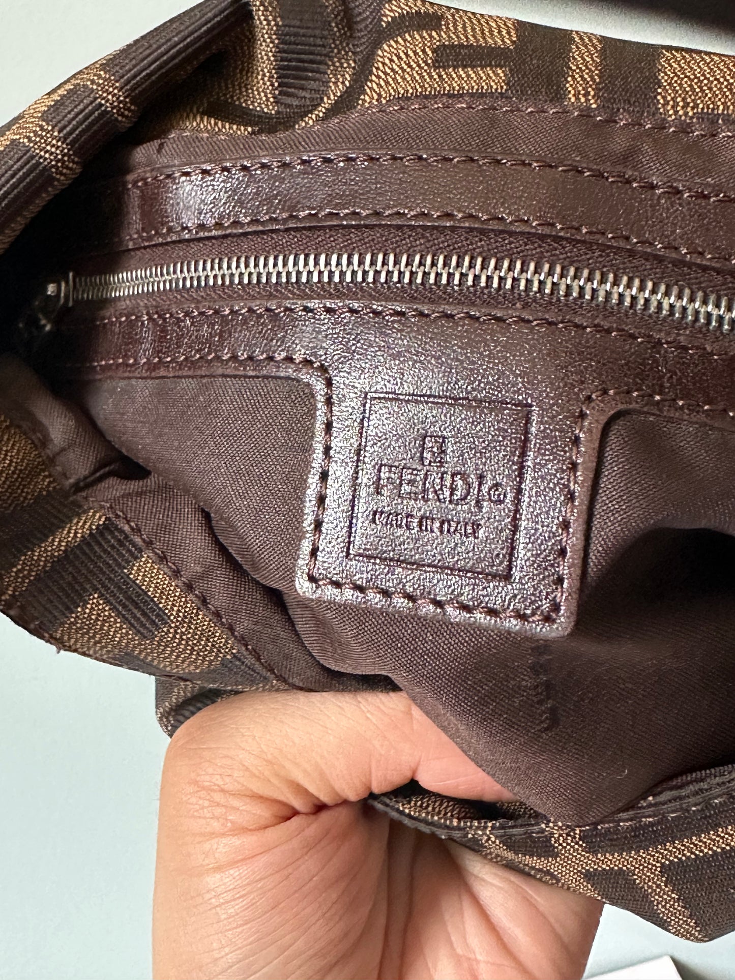 Fendi Zucca Baguette Bag