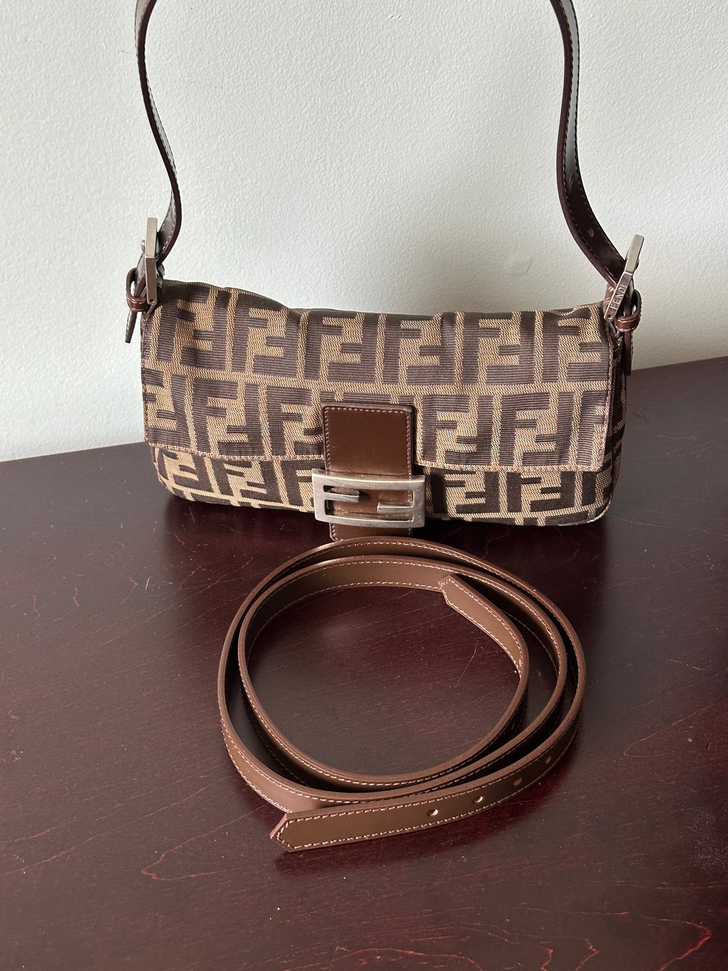 Fendi Zucca Baguette Bag