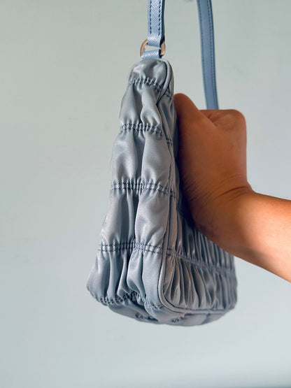 Prada Baby Blue Tessuto Gaufre Re-edition Shoulder Bag