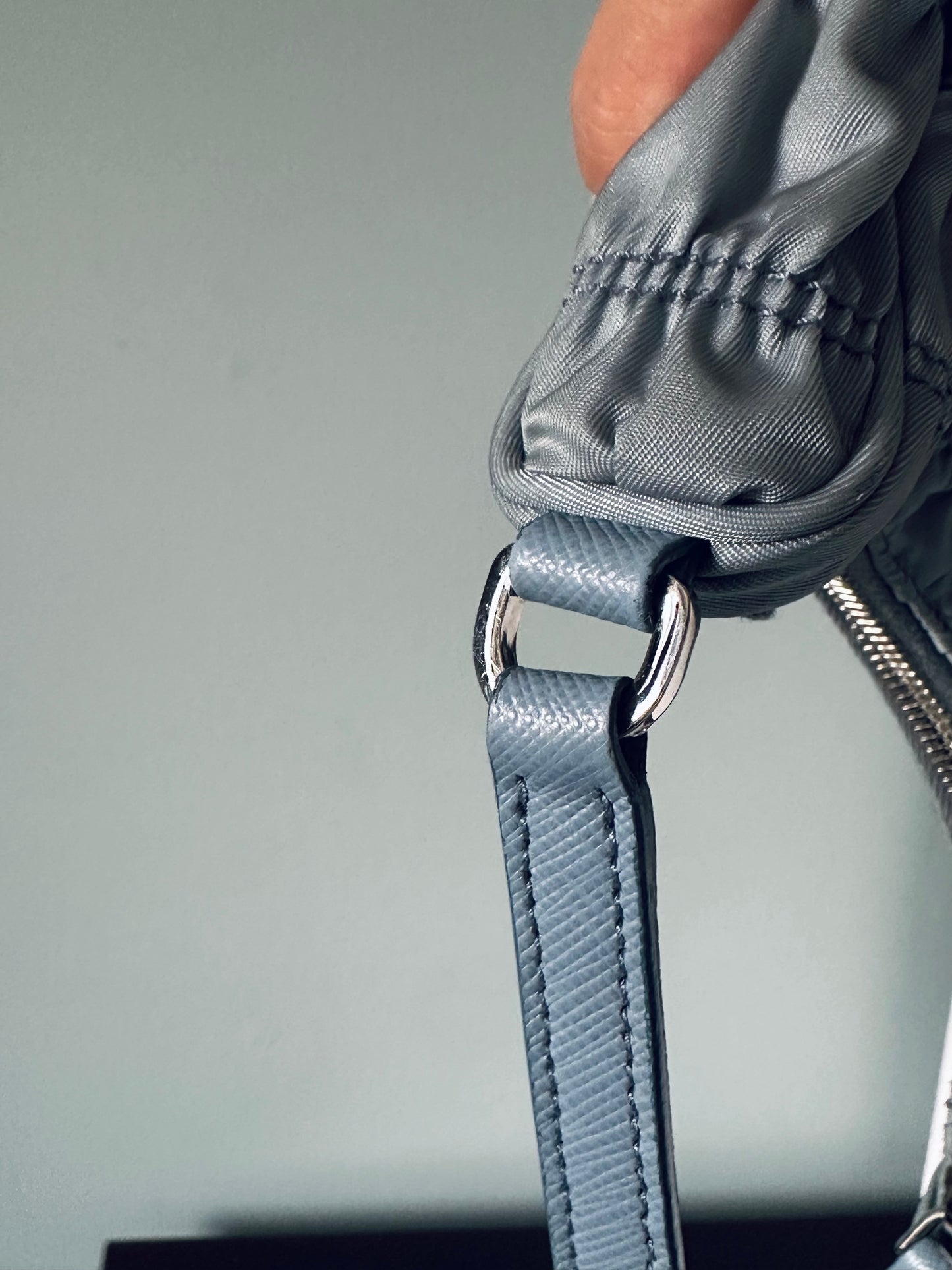 Prada Baby Blue Tessuto Gaufre Re-edition Shoulder Bag