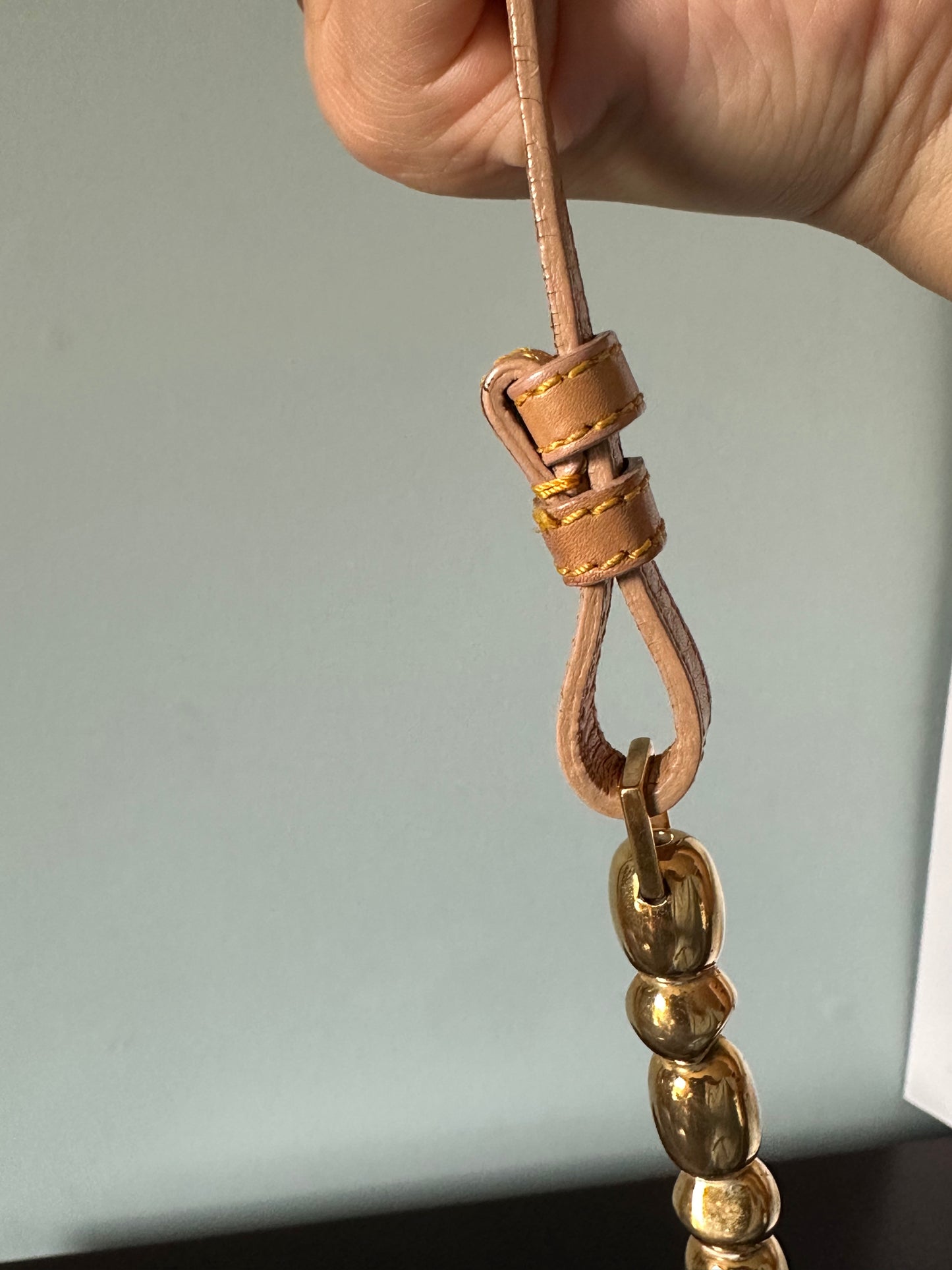 Christian Dior Malice Denim Golden Bead Shoulder Bag