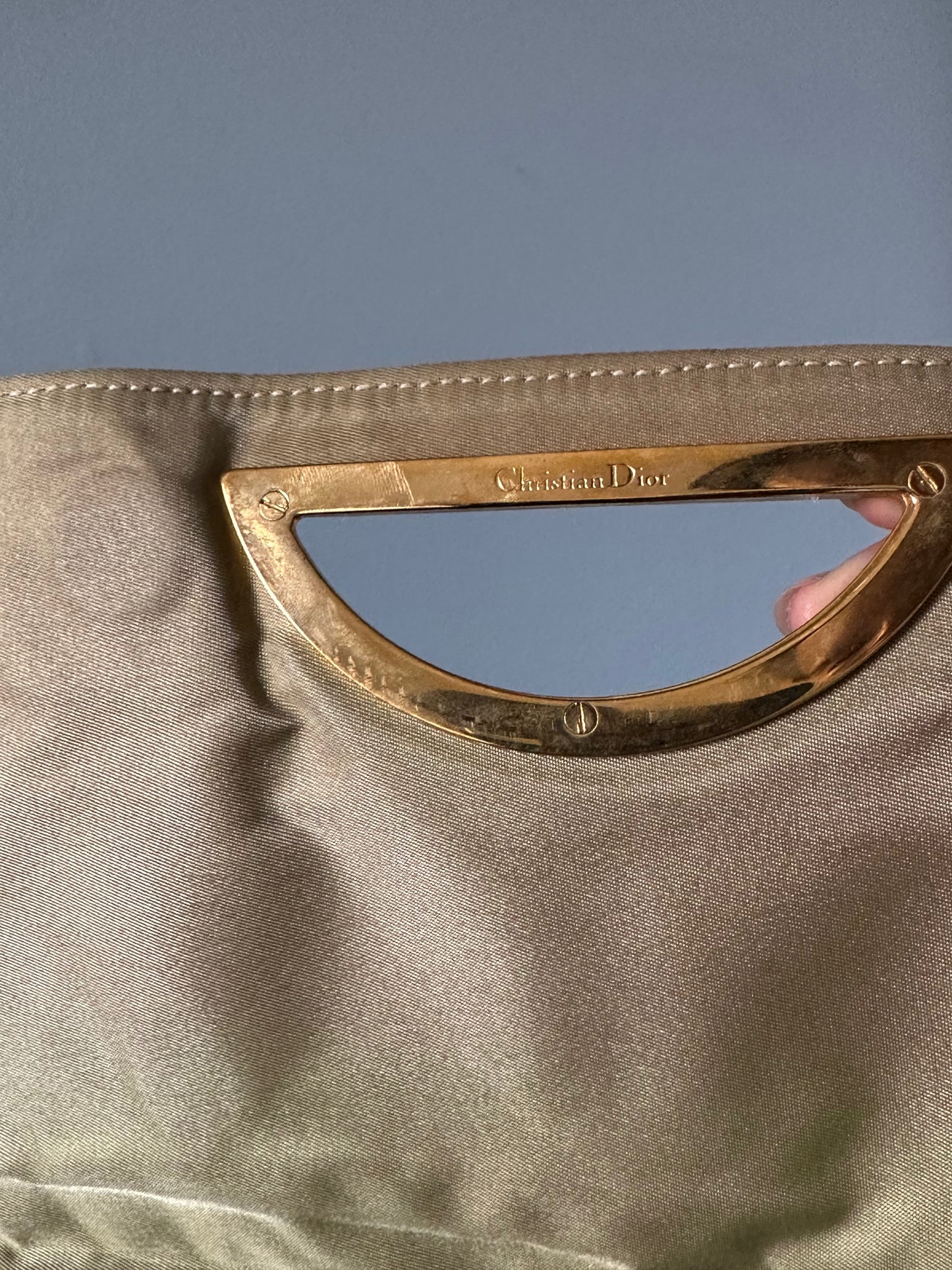 Christian Dior Malice Denim Golden Bead Shoulder Bag