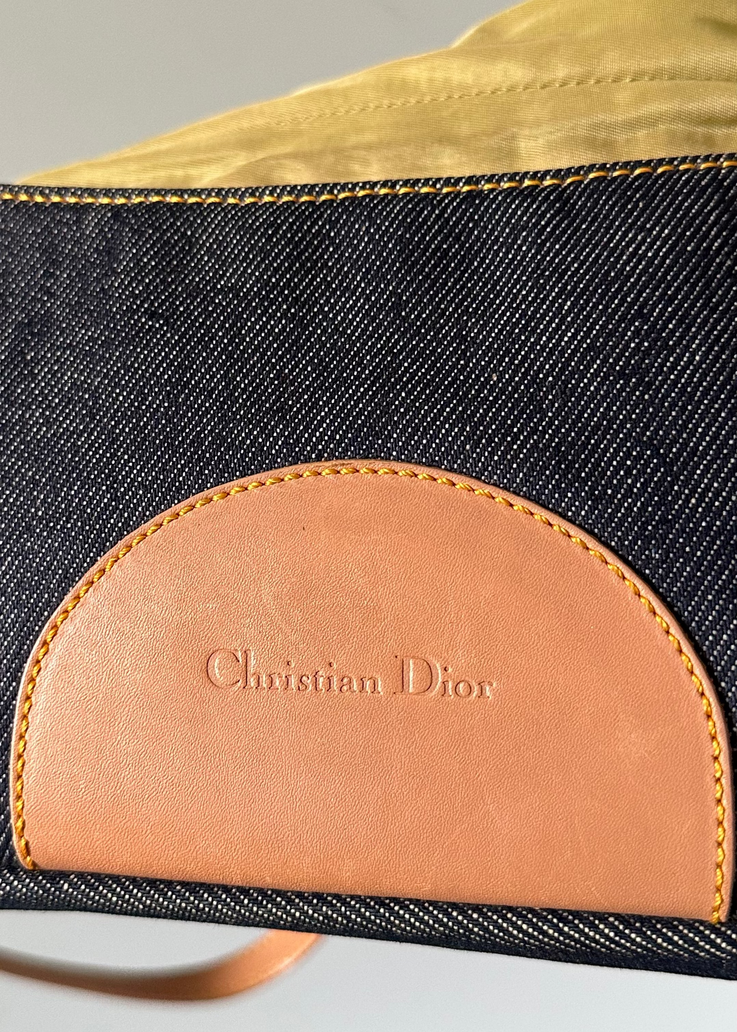 Christian Dior Malice Denim Golden Bead Shoulder Bag