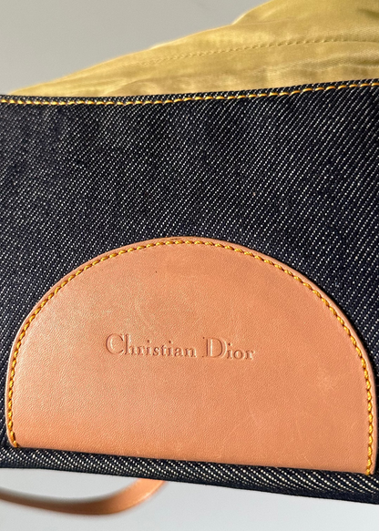 Christian Dior Malice Denim Golden Bead Shoulder Bag