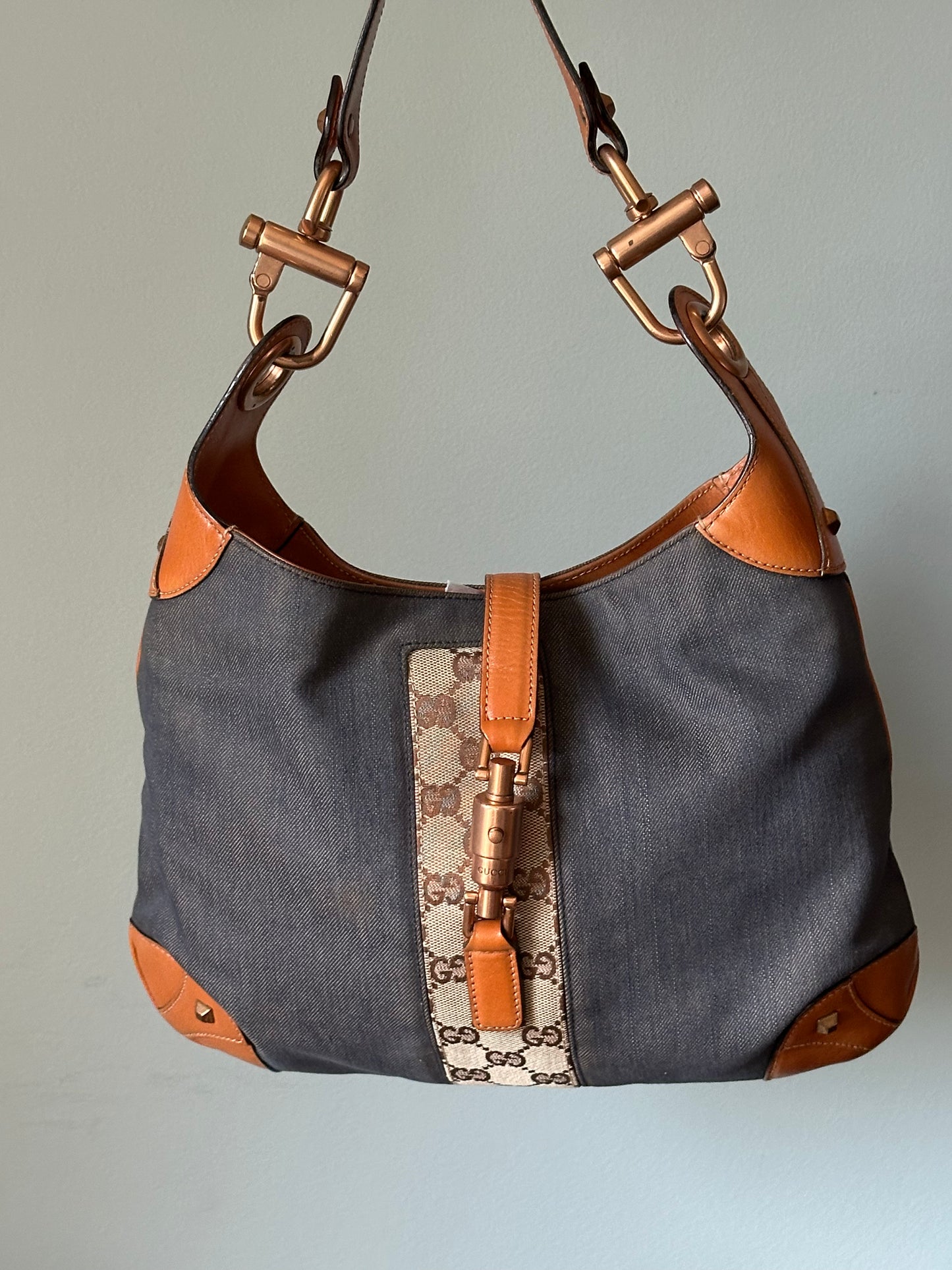Gucci Large Jackie Denim Hobo Bag