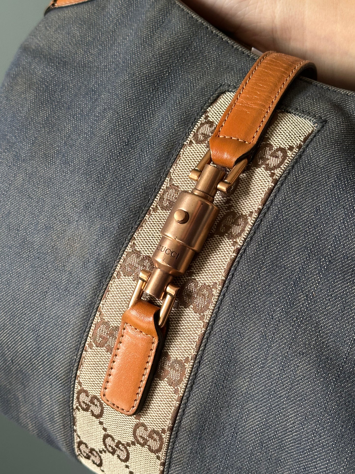 Gucci Large Jackie Denim Hobo Bag