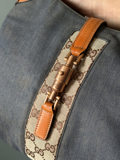 Gucci Large Jackie Denim Hobo Bag