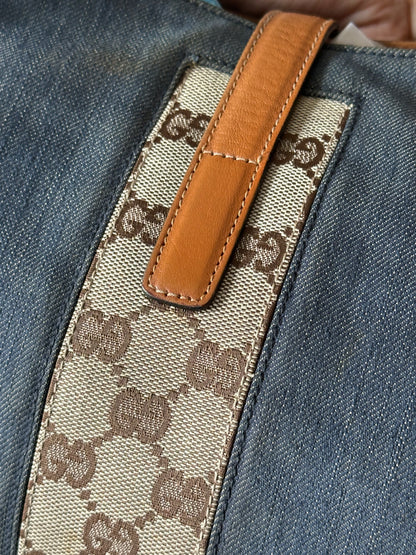 Gucci Large Jackie Denim Hobo Bag