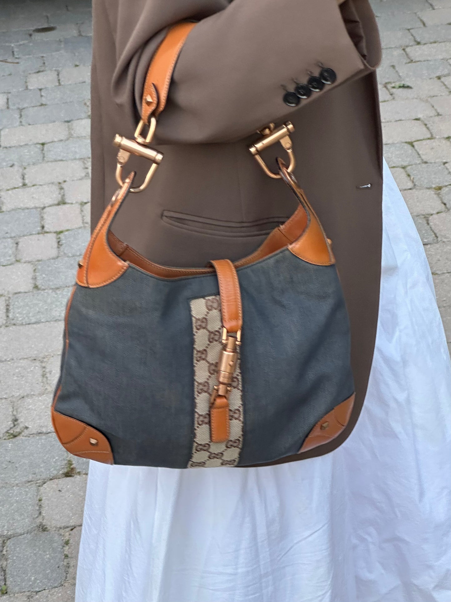 Gucci Large Jackie Denim Hobo Bag