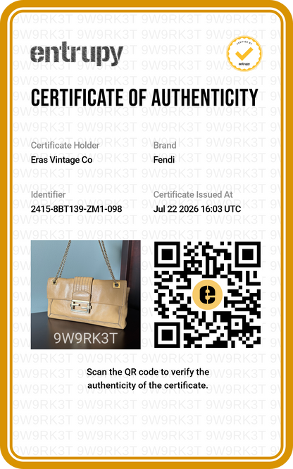 Fendi Lambskin Sand Beige Baguette Convertible Bag