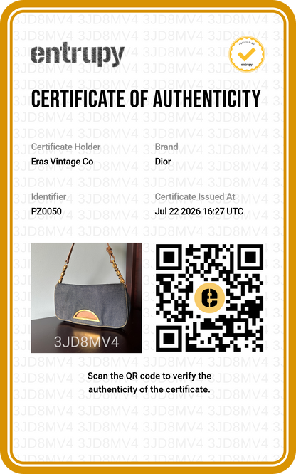 Christian Dior Malice Denim Golden Bead Shoulder Bag