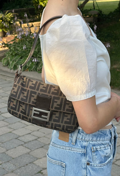 Fendi Zucca Baguette Bag