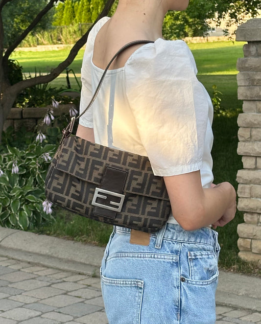 Fendi Zucca Baguette Bag