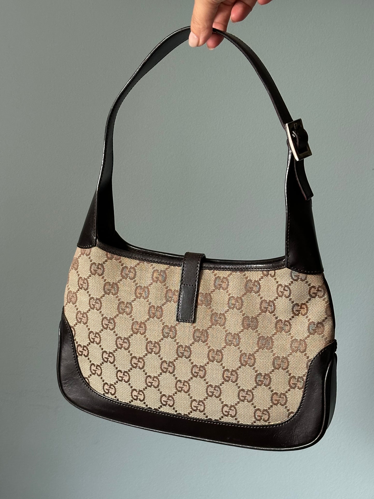Gucci Jackie 1961 GG Canvas Shoulder Bag
