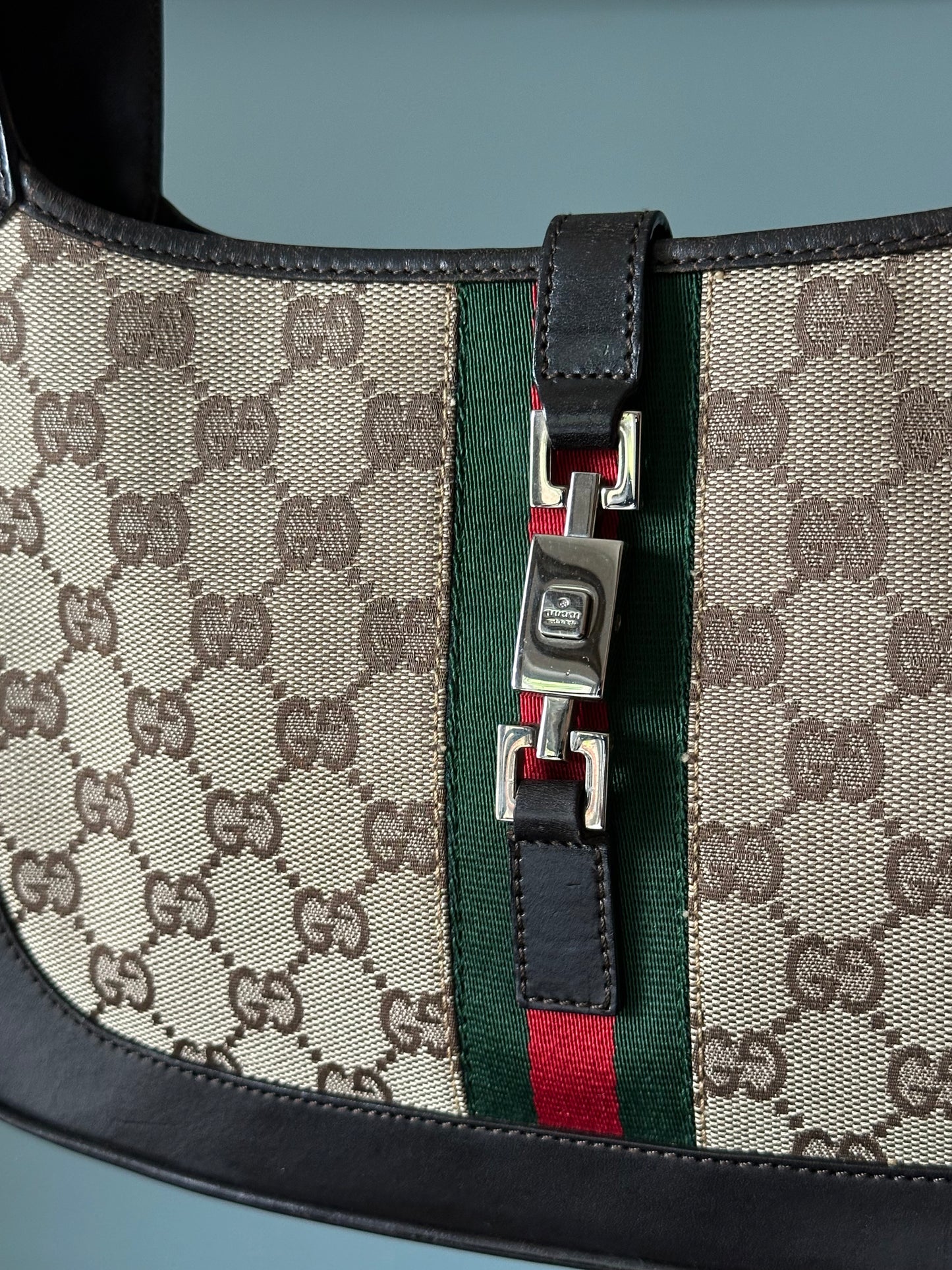 Gucci Jackie 1961 GG Canvas Shoulder Bag