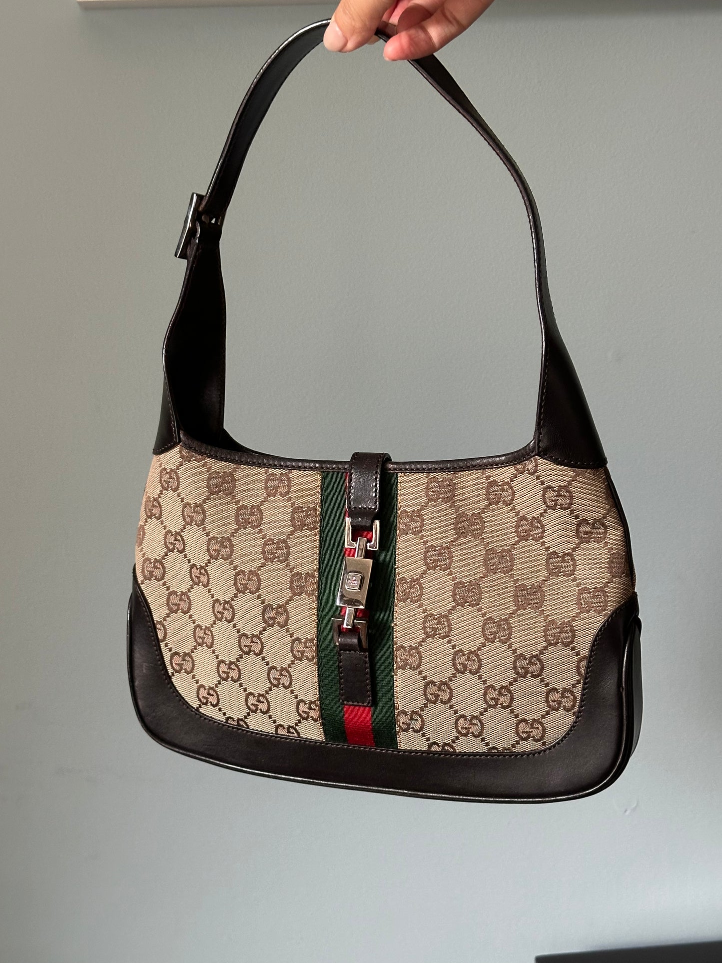 Gucci Jackie 1961 GG Canvas Shoulder Bag