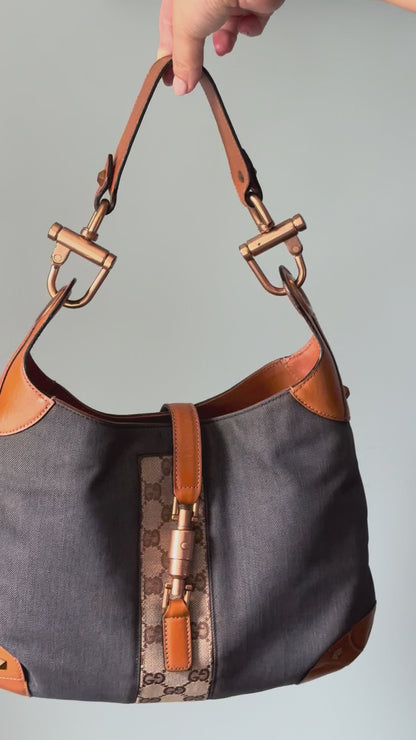 Gucci Large Jackie Denim Hobo Bag